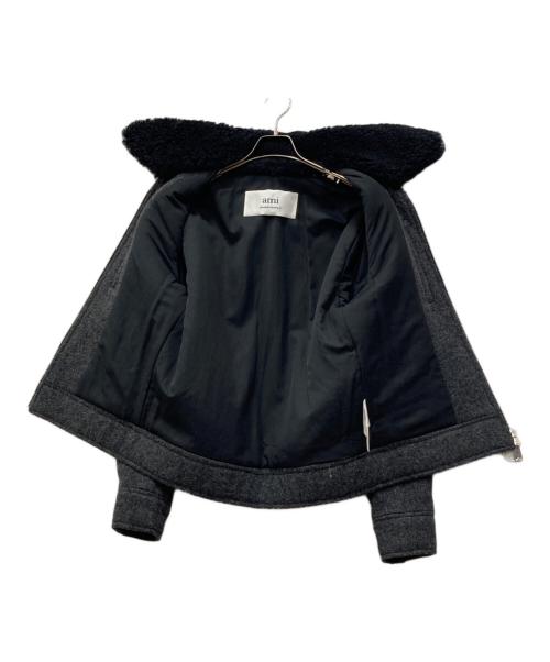 AMI PARIS（アミ パリス）AMI PARIS (アミ パリス) detachable faux-fur collar jacket グレー サイズ:Ｓの古着・服飾アイテム