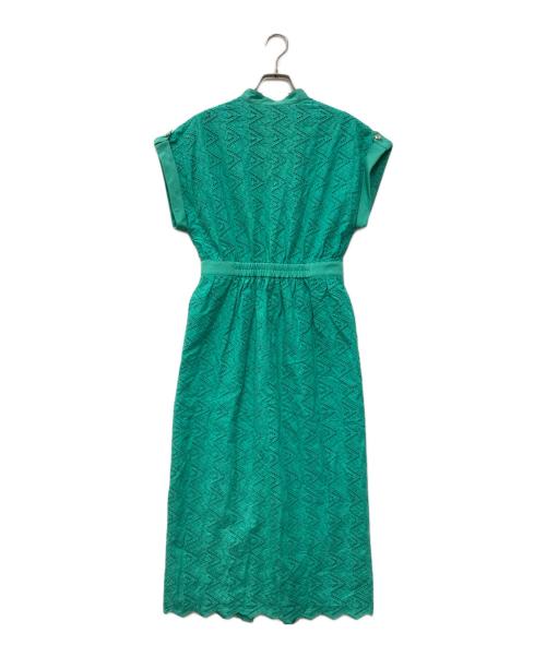 Loulou Willoughby（ルルウィルビー）Loulou Willoughby (ルルウィルビー) エンブロイダリーワンピース グリーン サイズ:2の古着・服飾アイテム