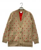 BURBERRY LONDON ENGLANDバーバリー ロンドン イングランド）の古着「総柄ロゴオーバーサイズカーディガン」｜ベージュ