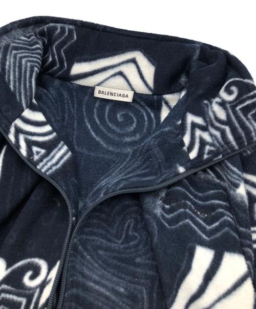 BALENCIAGA（バレンシアガ）BALENCIAGA (バレンシアガ) オーバーサイズフリースジャケット ネイビー サイズ:Mの古着・服飾アイテム