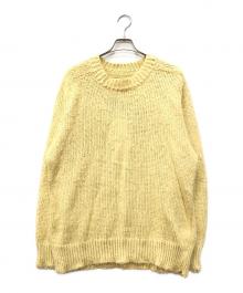 Maison Margiela（メゾンマルジェラ）の古着「リネンオーバーサイズブラッシュドセーター」｜イエロー
