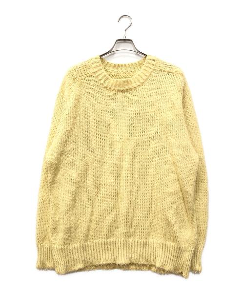 Maison Margiela（メゾンマルジェラ）Maison Margiela (メゾンマルジェラ) リネンオーバーサイズブラッシュドセーター イエロー サイズ:Mの古着・服飾アイテム