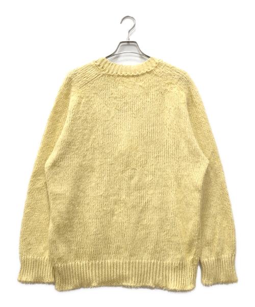 Maison Margiela（メゾンマルジェラ）Maison Margiela (メゾンマルジェラ) リネンオーバーサイズブラッシュドセーター イエロー サイズ:Mの古着・服飾アイテム