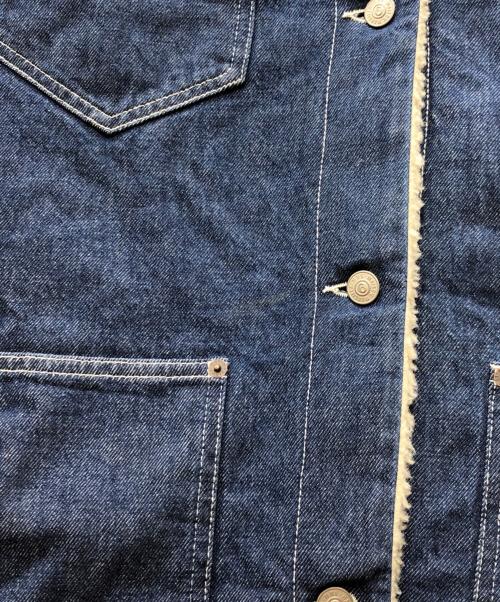 MM6 Maison Margiela（エムエムシックスメゾンマルジェラ）MM6 Maison Margiela (エムエムシックスメゾンマルジェラ) デニムオーバーサイズボアジャケット インディゴ サイズ:42の古着・服飾アイテム