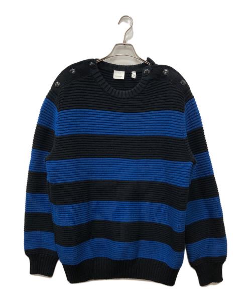 BURBERRY LONDON ENGLAND（バーバリー ロンドン イングランド）BURBERRY LONDON ENGLAND (バーバリー ロンドン イングランド) 長袖ボーダーニット ブルー サイズ:Ｍの古着・服飾アイテム