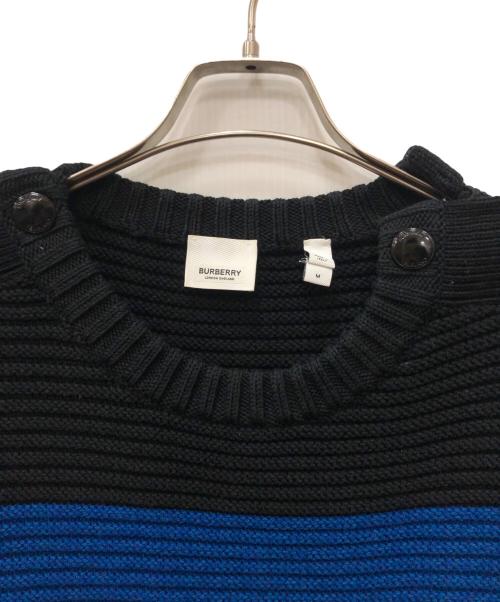 BURBERRY LONDON ENGLAND（バーバリー ロンドン イングランド）BURBERRY LONDON ENGLAND (バーバリー ロンドン イングランド) 長袖ボーダーニット ブルー サイズ:Ｍの古着・服飾アイテム