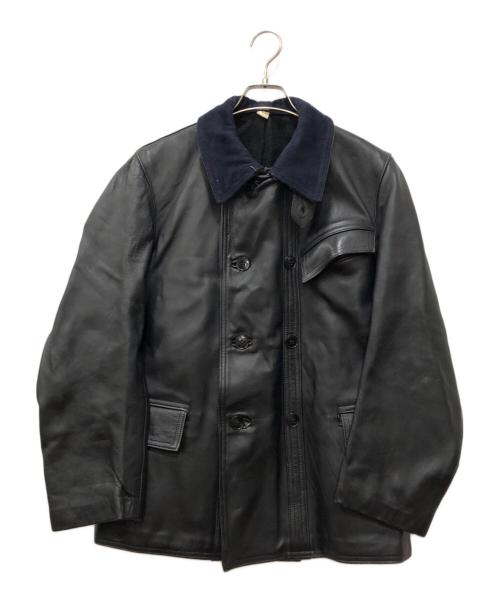 古着（フルギ）古着 (フルギ) コルビジェレザージャケット ブラック サイズ:下記参照の古着・服飾アイテム