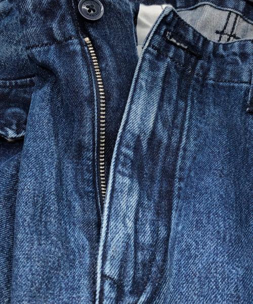 EVISU（エヴィス）EVISU (エヴィス) ウォッシュ大黒刺繍ワイドレッグカーゴジーンズ インディゴ サイズ:XXLの古着・服飾アイテム