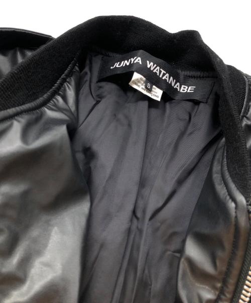 JUNYA WATANABE（ジュンヤワタナベ）JUNYA WATANABE (ジュンヤワタナベ) エコレザーボンバージャケット ブラック サイズ:Sの古着・服飾アイテム