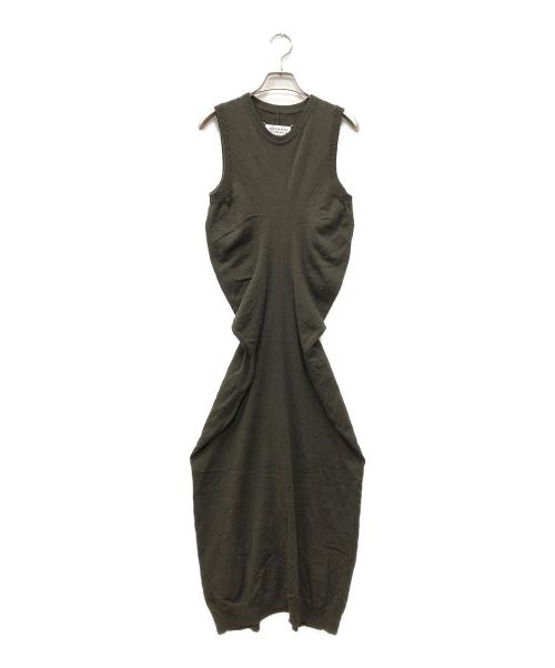 Maison Margiela 1（メゾンマルジェラ 1）Maison Margiela 1 (メゾンマルジェラ 1) カシミヤニットワンピース カーキ サイズ:Mの古着・服飾アイテム