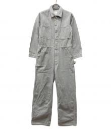 Toujours（トゥジュー）の古着「ウォッシュド デニムジャンプスーツ」｜ブラック