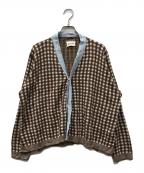 45rpm45アールピーエム）の古着「ギンガムジャカードのカシュクール」｜ブラウン