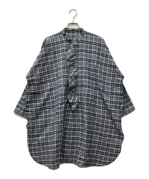 45R（フォーティファイブ・アール）45R (フォーティファイブ・アール) ONEONE いろいろインドのフリルチュニック ネイビー サイズ:00 未使用品の古着・服飾アイテム