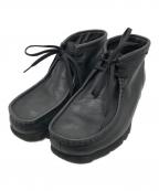 CLARKSクラークス）の古着「レザーワラビーブーツ」｜ブラック