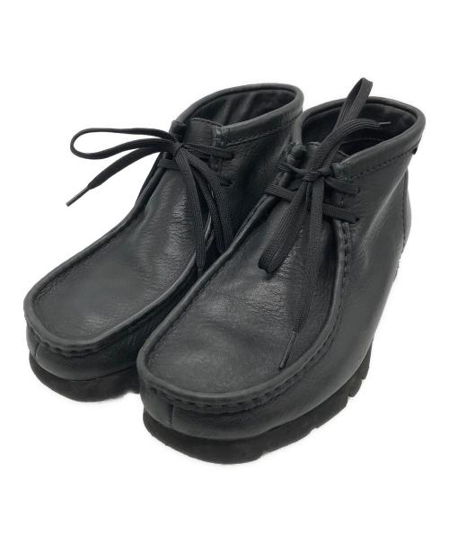 CLARKS（クラークス）CLARKS (クラークス) レザーワラビーブーツ ブラック サイズ:26.5cmの古着・服飾アイテム