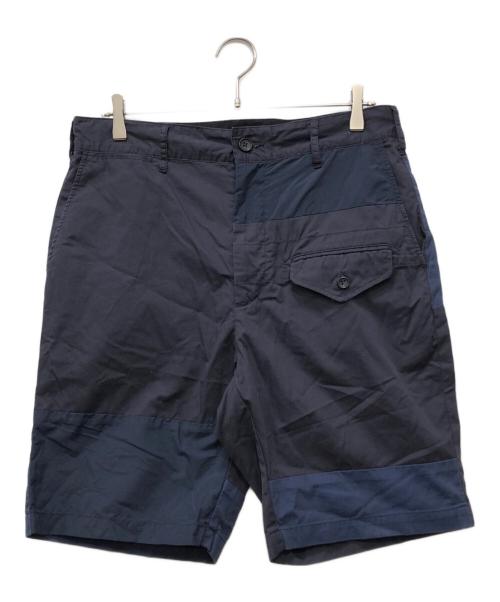 Engineered Garments（エンジニアド ガーメンツ）Engineered Garments (エンジニアド ガーメンツ) パッチワークハーフパンツ ネイビー サイズ:Sの古着・服飾アイテム