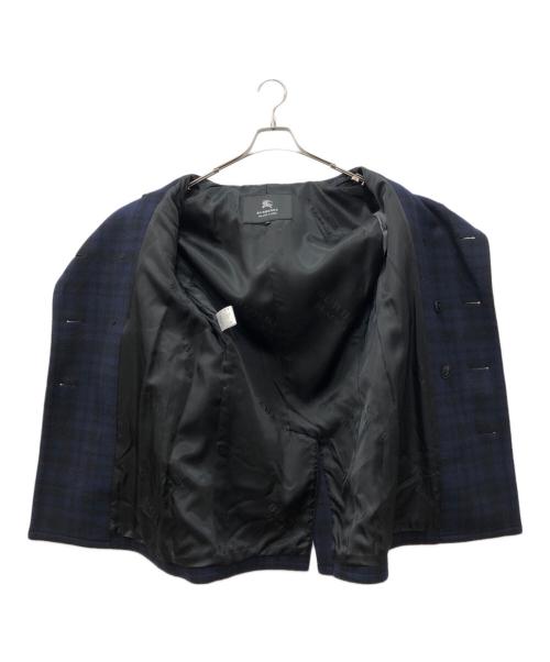 BURBERRY BLACK LABEL（バーバリーブラックレーベル）BURBERRY BLACK LABEL (バーバリーブラックレーベル) チェックPコート ネイビー サイズ:Mの古着・服飾アイテム