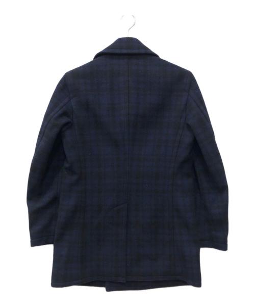 BURBERRY BLACK LABEL（バーバリーブラックレーベル）BURBERRY BLACK LABEL (バーバリーブラックレーベル) チェックPコート ネイビー サイズ:Mの古着・服飾アイテム