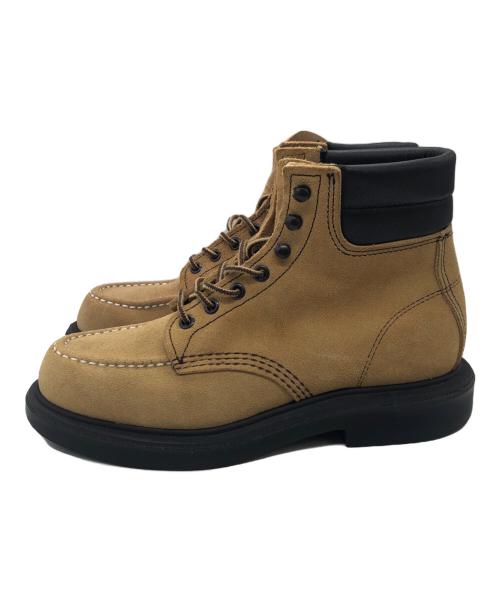 RED WING（レッドウィング）RED WING (レッドウィング) SUPER SOLE MOC TOEワークブーツ ベージュ サイズ:25cmの古着・服飾アイテム