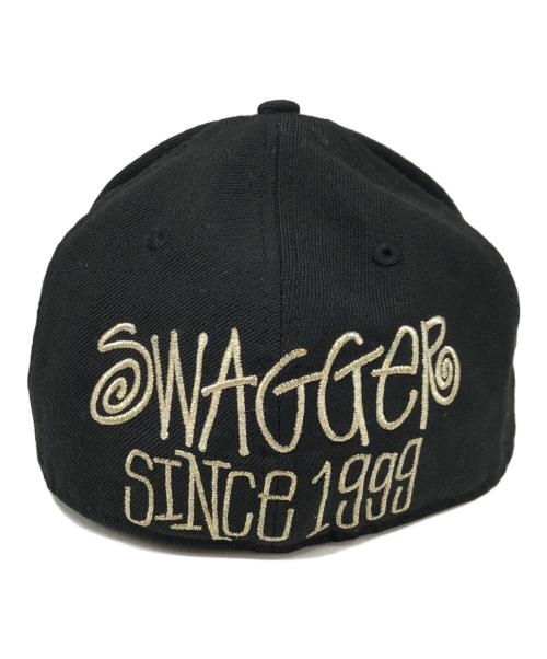 stussy（ステューシー）stussy (ステューシー) New Era (ニューエラ) SWAGGER (スワッガー) コラボベースボールキャップ ブラック サイズ:7 1/4の古着・服飾アイテム