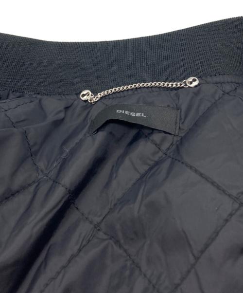 DIESEL（ディーゼル）DIESEL (ディーゼル) 刺繍ジップブルゾン ブラック サイズ:Sの古着・服飾アイテム