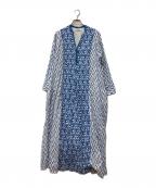 ne quittez pasヌキテパ）の古着「COTTON JQD COMBI DRESS」｜ブルー