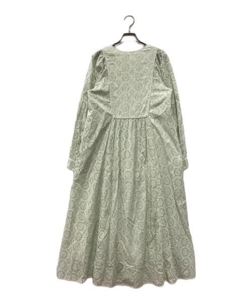 ne quittez pas（ヌキテパ）ne quittez pas (ヌキテパ) コットンフラワーギャザードレス グリーン サイズ:Sの古着・服飾アイテム