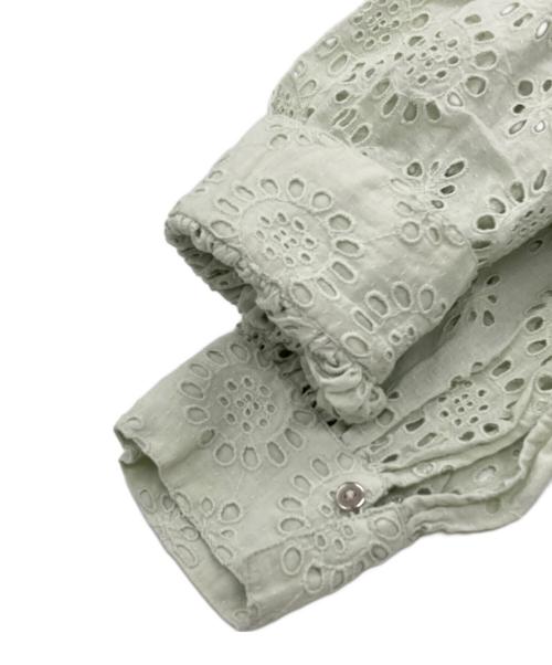 ne quittez pas（ヌキテパ）ne quittez pas (ヌキテパ) コットンフラワーギャザードレス グリーン サイズ:Sの古着・服飾アイテム