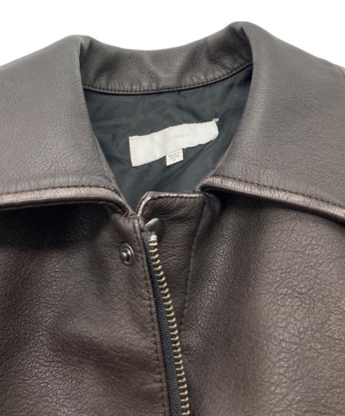 moussy（マウジー）moussy (マウジー) フェイクレザージャケット ブラウン サイズ:FREEの古着・服飾アイテム