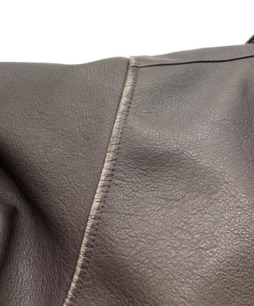 moussy（マウジー）moussy (マウジー) フェイクレザージャケット ブラウン サイズ:FREEの古着・服飾アイテム