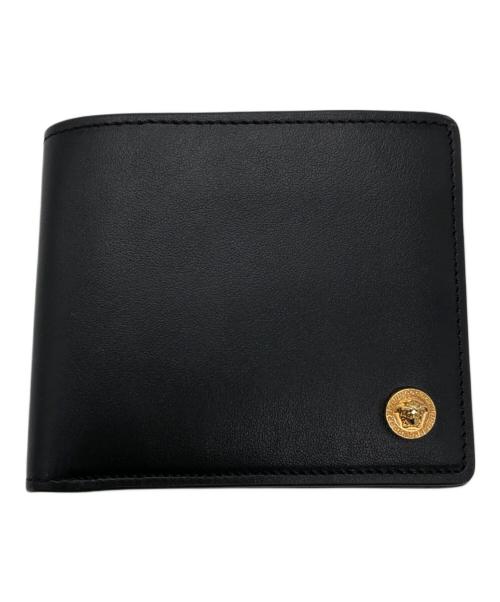 VERSACE（ヴェルサーチェ）VERSACE (ヴェルサーチェ) 2つ折り財布 ブラックの古着・服飾アイテム