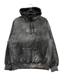 SUPREME×MM6 Maison Margiela（シュプリーム×エムエムシックスメゾンマルジェラ）の古着「Foil Box Logo Hooded Sweatshirt」｜ブラック