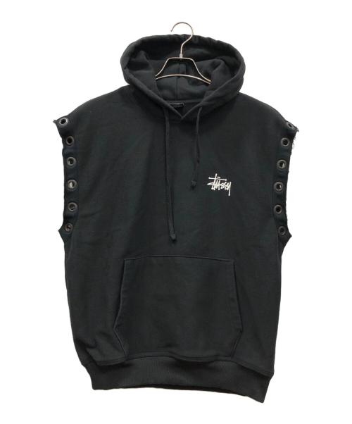 stussy（ステューシー）stussy (ステューシー) eYe COMME des GARCONS JUNYAWATANABE MAN (アイ コム デ ギャルソン ジュンヤ ワタナベ マン) Sweat Parker Custmized ブラック サイズ:Mの古着・服飾アイテム