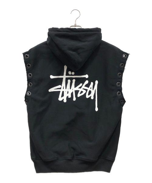 stussy（ステューシー）stussy (ステューシー) eYe COMME des GARCONS JUNYAWATANABE MAN (アイ コム デ ギャルソン ジュンヤ ワタナベ マン) Sweat Parker Custmized ブラック サイズ:Mの古着・服飾アイテム