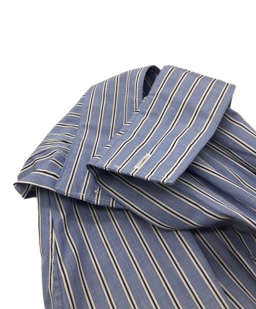 HEUGN（ユーゲン）HEUGN (ユーゲン) Rob Band collar Blue Stripe ブルー サイズ:1の古着・服飾アイテム