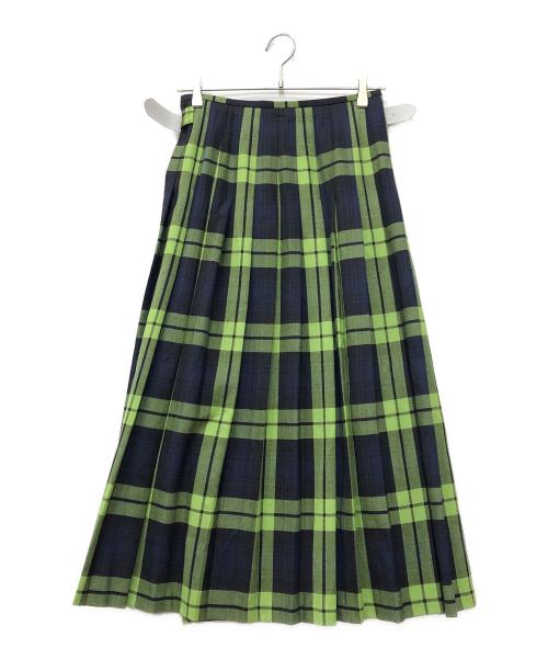 O'NEIL OF DUBLIN（オニールオブダブリン）O'NEIL OF DUBLIN (オニールオブダブリン) チェック柄ラップスカート カーキ サイズ:10の古着・服飾アイテム