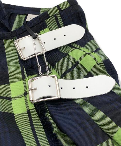 O'NEIL OF DUBLIN（オニールオブダブリン）O'NEIL OF DUBLIN (オニールオブダブリン) チェック柄ラップスカート カーキ サイズ:10の古着・服飾アイテム