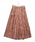 45Rフォーティファイブ・アール）の古着「タッサーシルクストライプキュロットパンツ」｜ベージュ