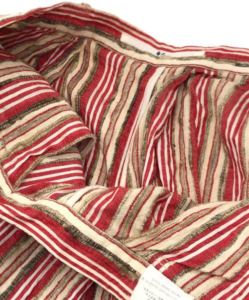 45R（フォーティファイブ・アール）45R (フォーティファイブ・アール) タッサーシルクストライプキュロットパンツ ベージュ サイズ:2の古着・服飾アイテム