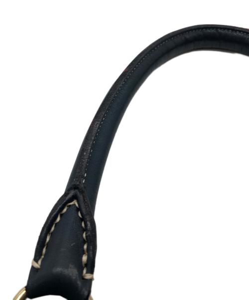 HIROFU（ヒロフ）HIROFU (ヒロフ) ロゴ型押し ミニボストンバッグ ネイビーの古着・服飾アイテム