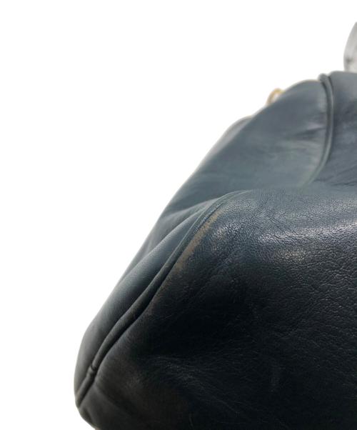 HIROFU（ヒロフ）HIROFU (ヒロフ) ロゴ型押し ミニボストンバッグ ネイビーの古着・服飾アイテム