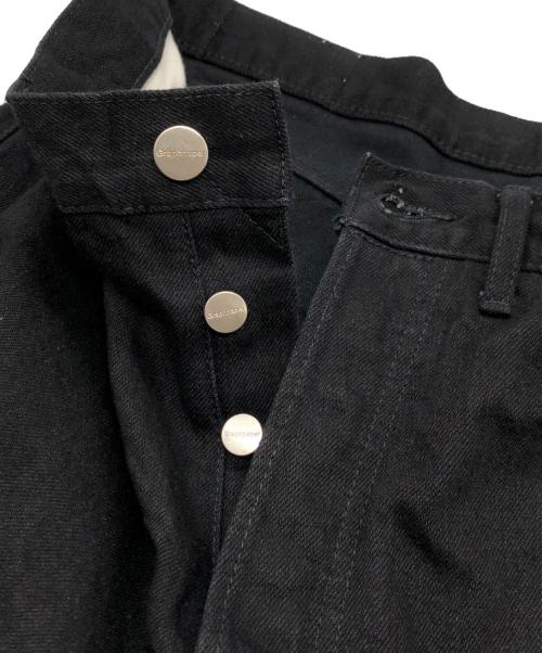 Graphpaper（グラフペーパー）Graphpaper (グラフペーパー) Selvage Denim Five Pocket wide Straight Pants ブラック サイズ:3の古着・服飾アイテム