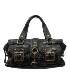COACHコーチ）の古着「Satchel Hand Bag Black」｜ブラック