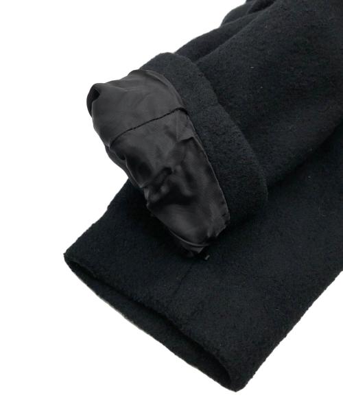 BALLSEY（ボールジィ）BALLSEY (ボールジィ) ウールパイルミルド ノーカラーショートコート ブラック サイズ:36の古着・服飾アイテム