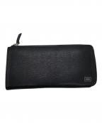 PORTERポーター）の古着「カレントラウンド長財布」｜ブラック