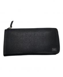 PORTER（ポーター）の古着「カレントラウンド長財布」｜ブラック