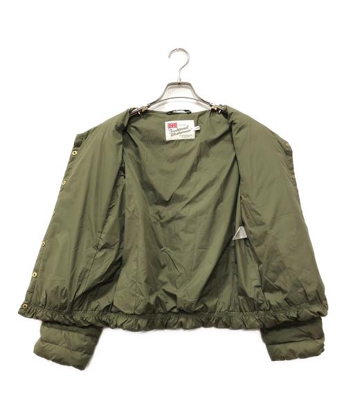 Traditional Weatherwear（トラディショナルウェザーウェア）Traditional Weatherwear (トラディショナルウェザーウェア) ショートアークリーダウンジャケット カーキ サイズ:34の古着・服飾アイテム