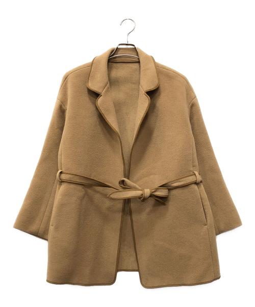 45R（フォーティファイブ・アール）45R (フォーティファイブ・アール) パイルカットメルトンのコート ベージュの古着・服飾アイテム