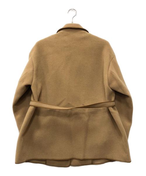 45R（フォーティファイブ・アール）45R (フォーティファイブ・アール) パイルカットメルトンのコート ベージュの古着・服飾アイテム