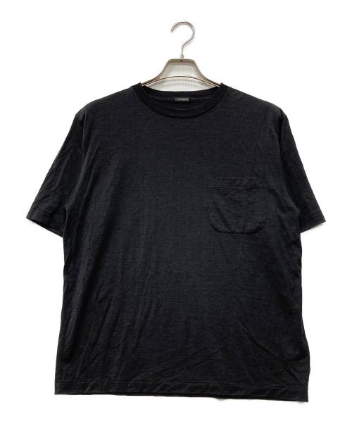 COMOLI（コモリ）COMOLI (コモリ) サマーウール 半袖Tシャツ ブラック サイズ:2の古着・服飾アイテム